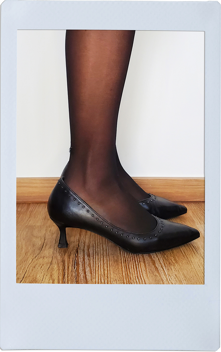 Metal beaded Kitten Heels - Anne Klein