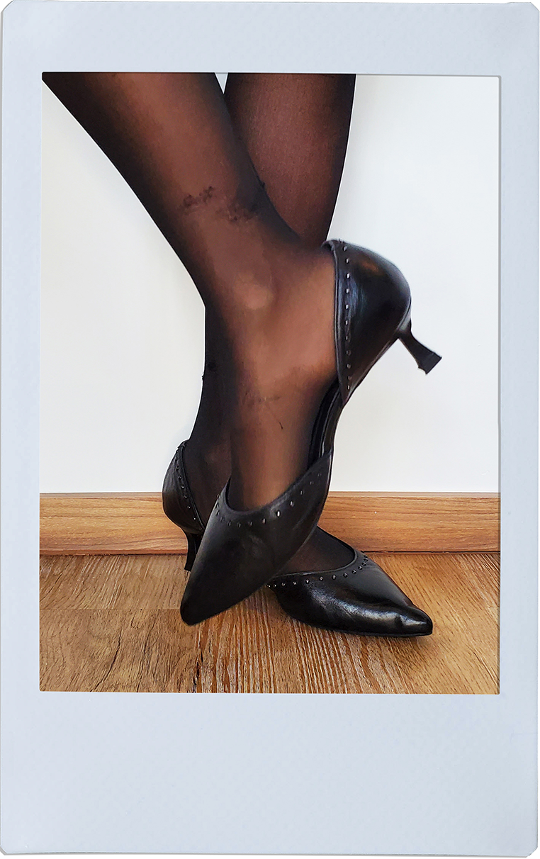 Metal beaded Kitten Heels - Anne Klein