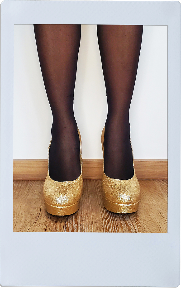 Sparkly Gold High Heels - Ara