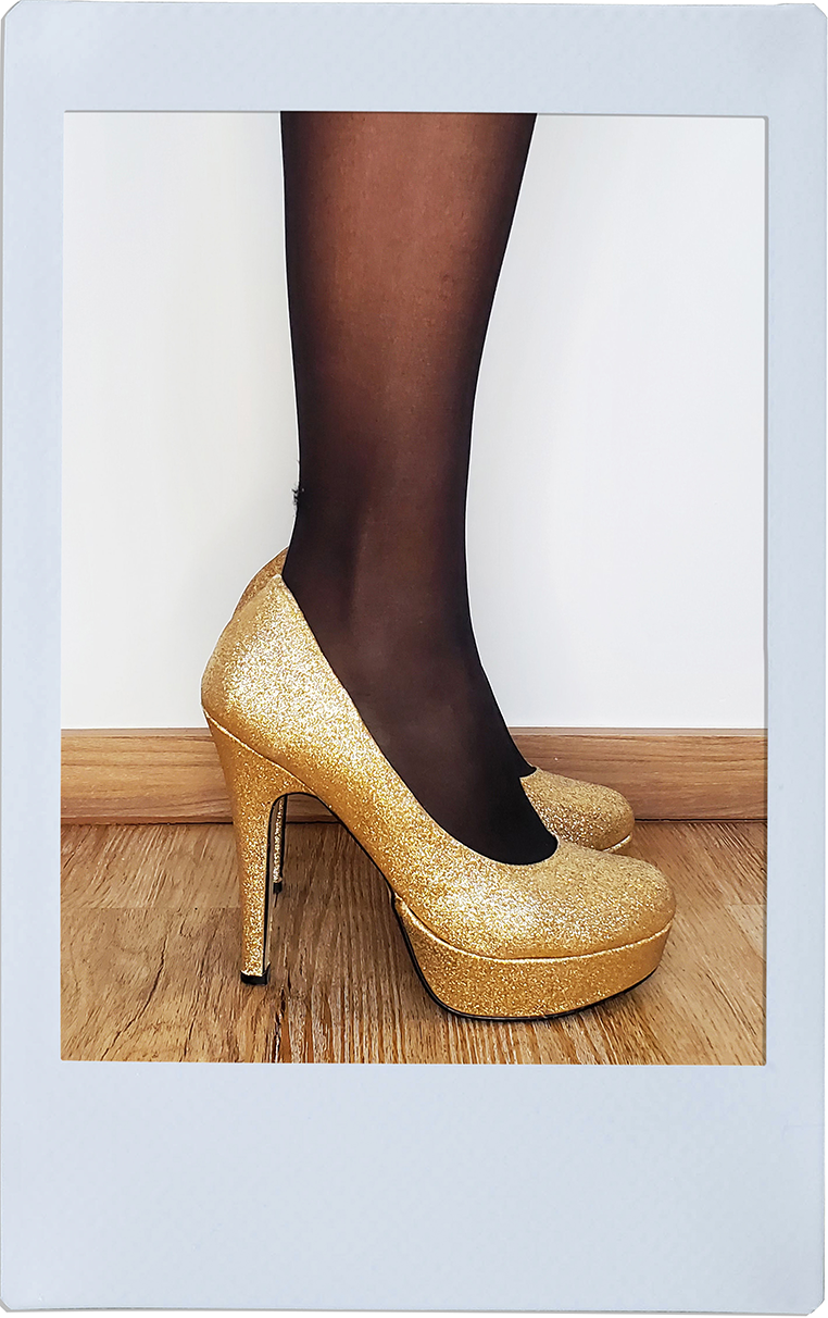 Sparkly Gold High Heels - Ara