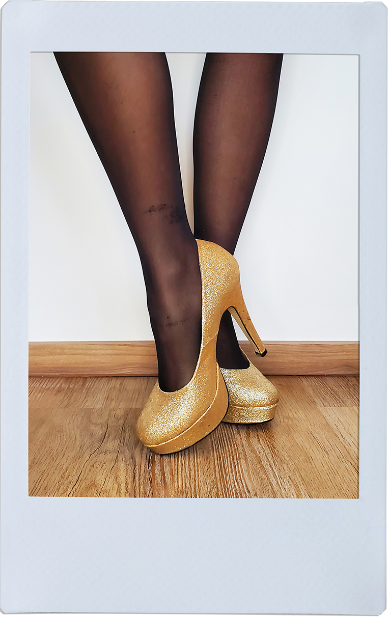 Sparkly Gold High Heels - Ara