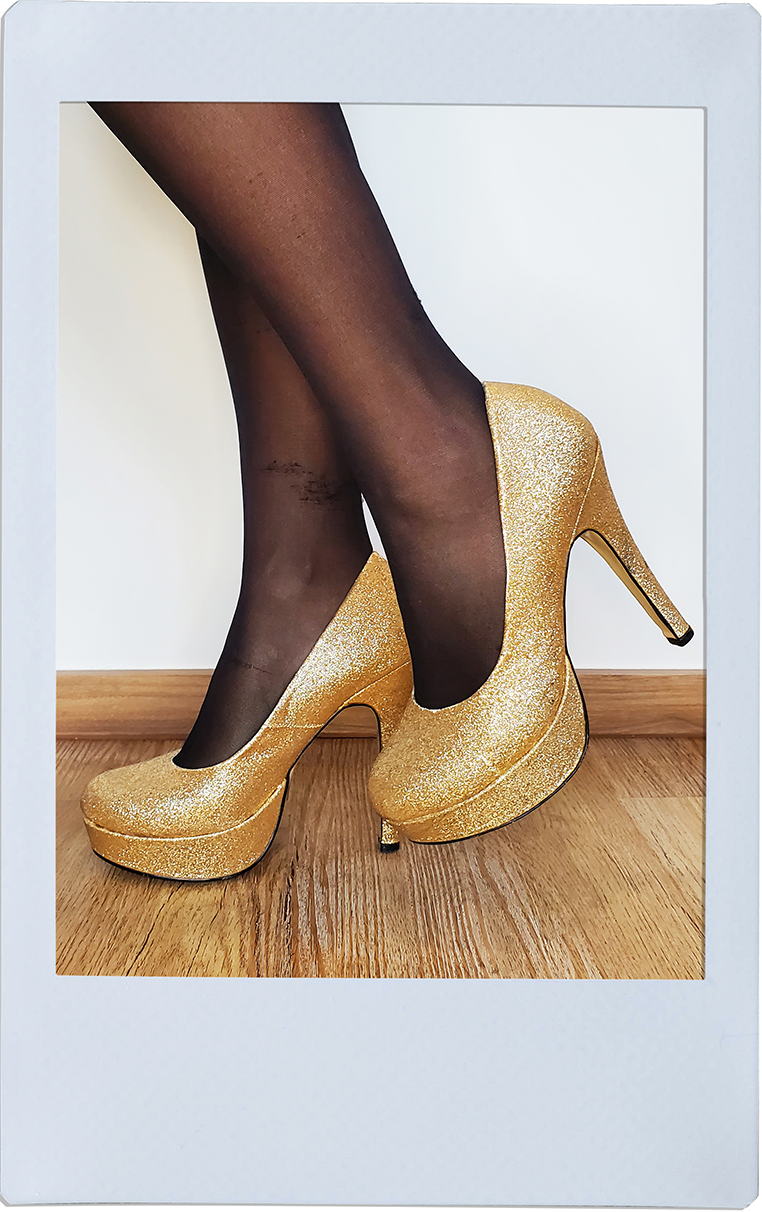 Sparkly Gold High Heels - Ara