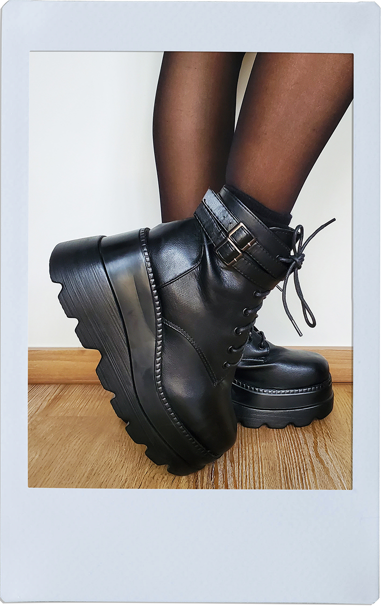 Goth Chunky Platform Boots - Local Brand