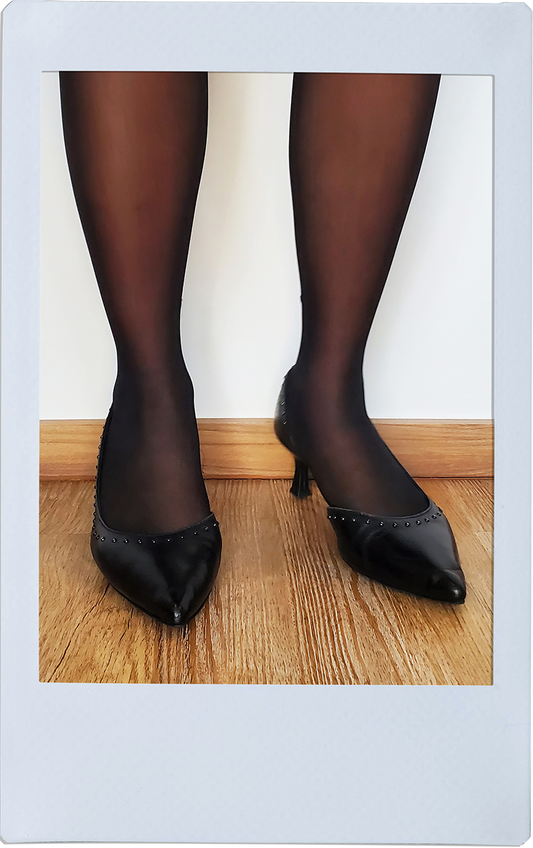 Metal beaded Kitten Heels - Anne Klein
