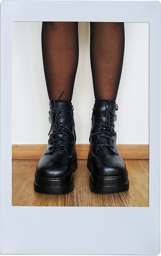 Goth Chunky Platform Boots - Local Brand