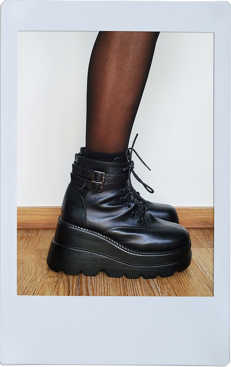 Goth Chunky Platform Boots - Local Brand