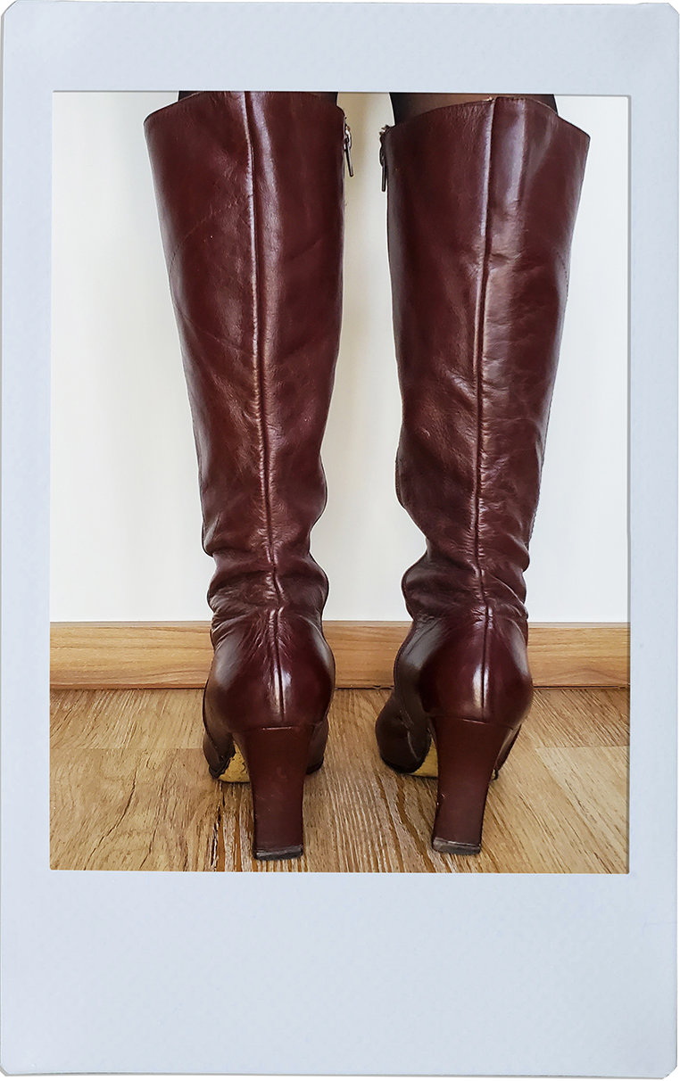 Red Cherry Long Boots - Local Brand