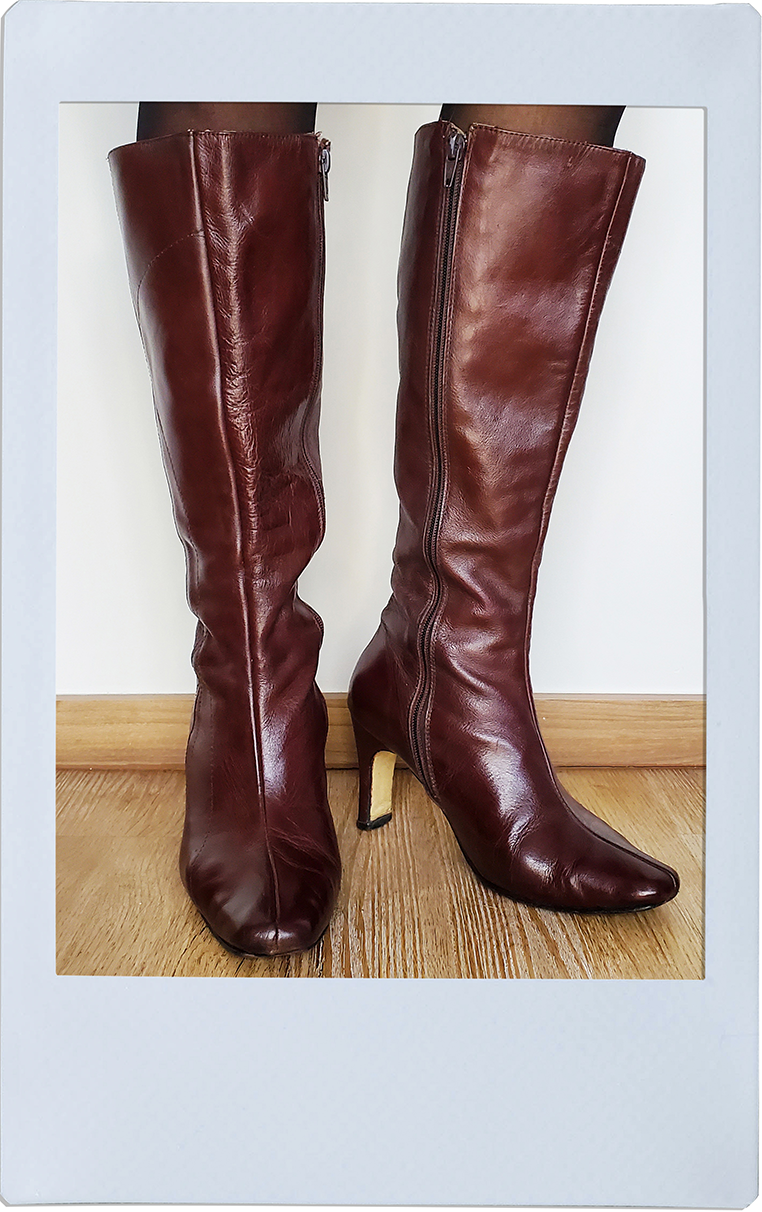 Red Cherry Long Boots - Local Brand